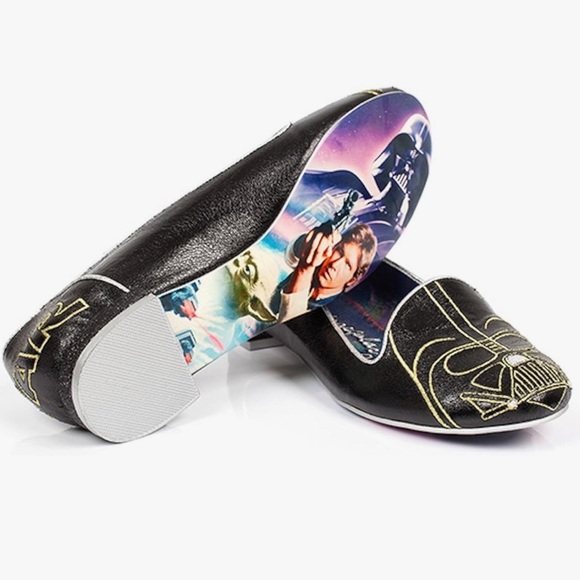 Irregular Choice Star Wars Darth Vader I Am Your Father Flat Loafer Black 8.5 - Picture 2 of 10
